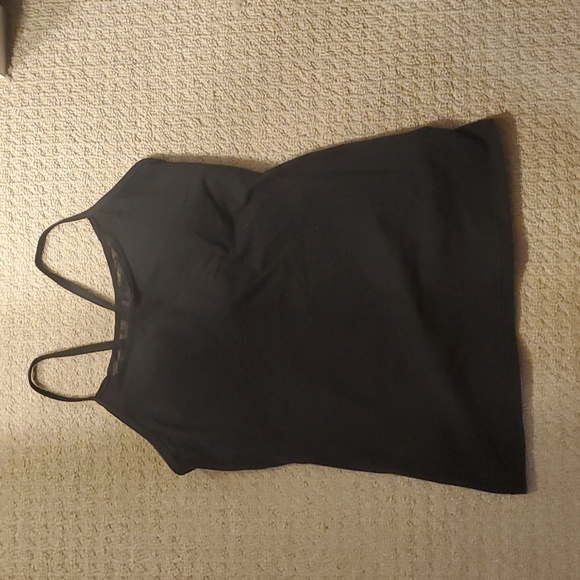 SOLD Size 8 Black Lululemon Power Y Tank with mesh neckline. - Picture 4 of 11